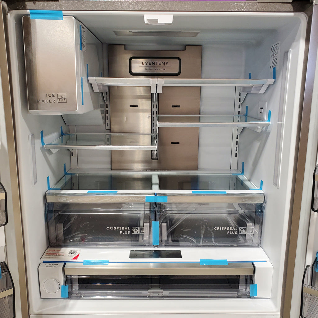 Pictures of Frigidaire Counter-Depth Professional ENERGY STAR 22.6 Cu. Ft. French Door with CrispSeal® Plus Crispers with Auto Humidity 4SD447 - PRFC2383AF - Scratch & Dent (Moderate) - Neu Appliance Outlet - Discount Appliance Outlet in Austin, Tx