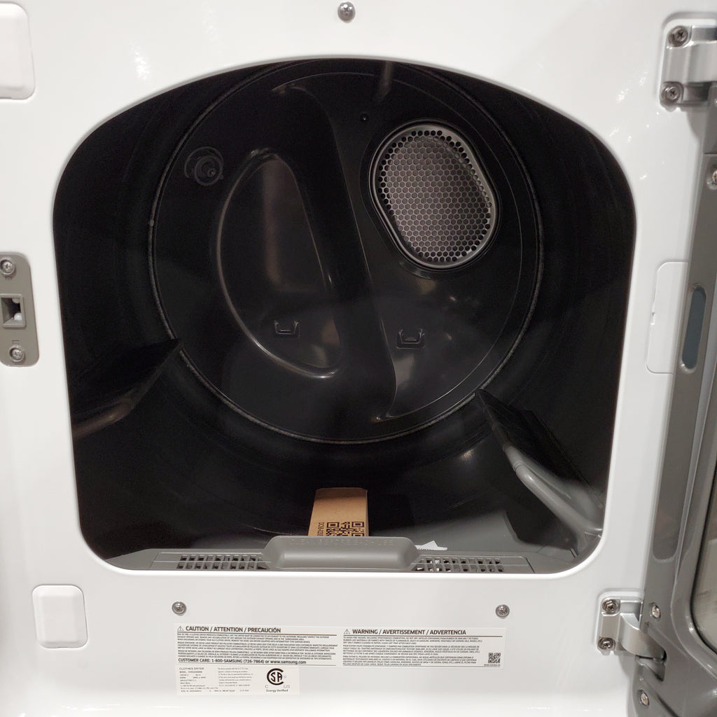 Pictures of Samsung White Smart Electric 7.4 Cu. Ft. Dryer with Sensor Dry and Steam Sanitize+ 6SD47 - DVE52A5500W - Scratch & Dent (Minor) - Neu Appliance Outlet - Discount Appliance Outlet in Austin, Tx