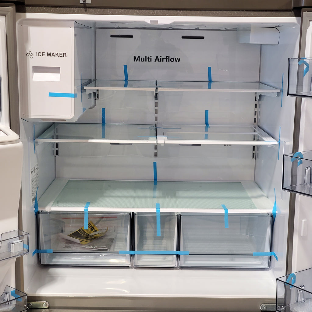 Hisense PureFlat 25.6-cu ft 4-Door Smart French Door ENERGY STAR Refrigerator in Stainless Steel with Ice Maker, Water and Ice Dispenser 24SD52 - HRM260N6TSE - Scratch & Dent (Moderate)