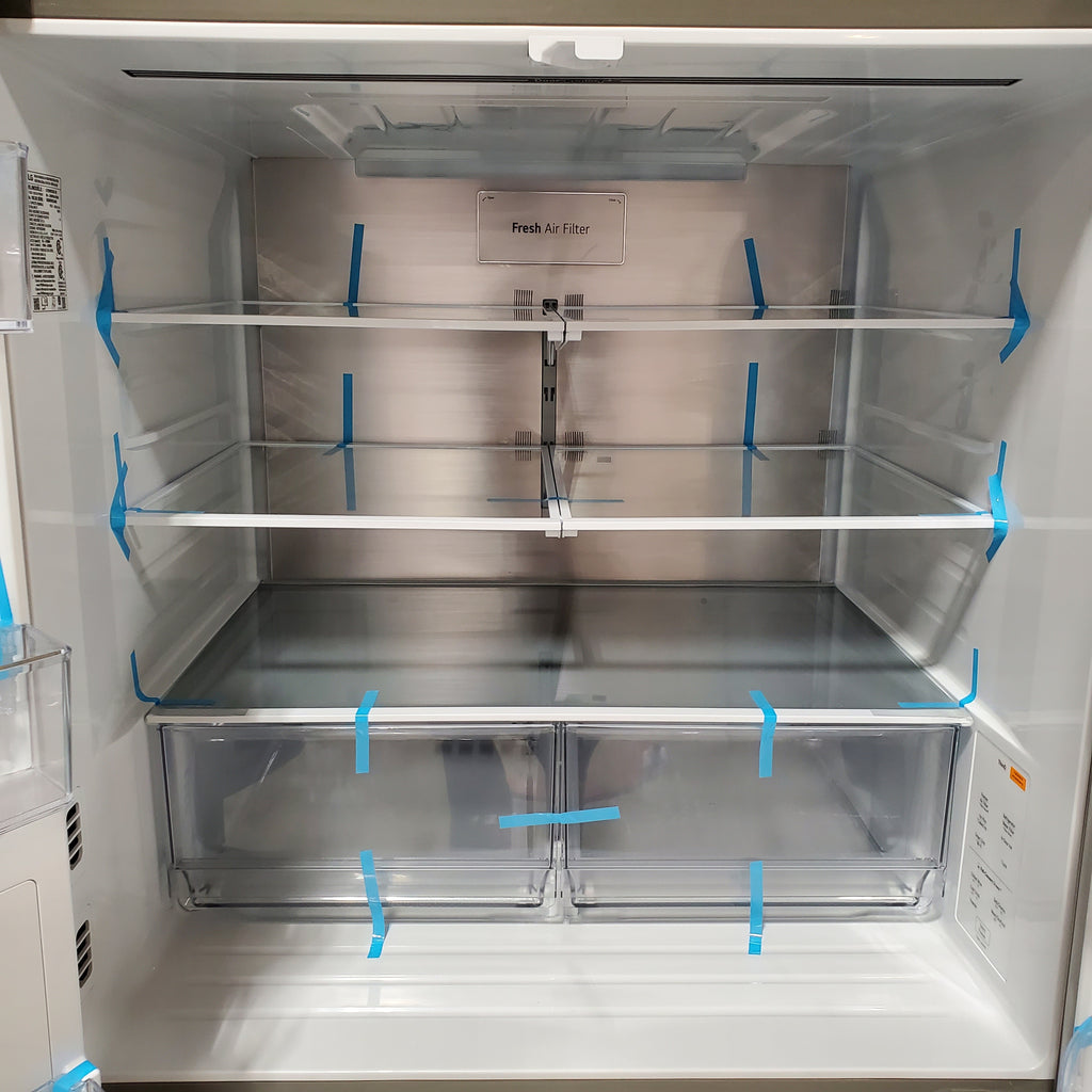 LG 29 cu. ft. Smart Standard-Depth MAX™ 4-Door French Door Refrigerator with Full-Convert Drawer™ in Print Proof Stainless Steel 22SD033 - LF29H8330S - Open Box