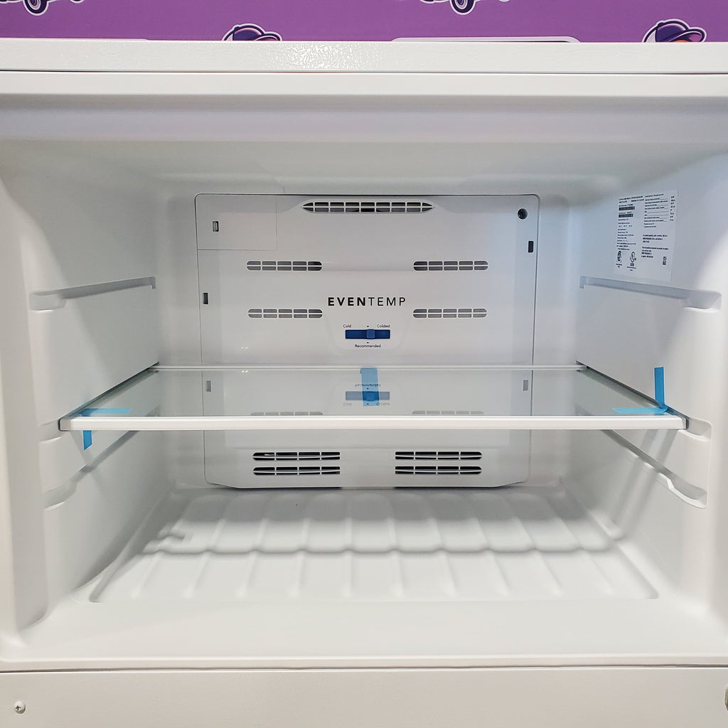 Frigidaire 30" Wide Garage Ready Top Freezer 18 Cu. Ft. Refrigerator with EvenTemp Cooling System and Spacious Interior Storage in White 5SD272 - FFTR1814WW - Scratch & Dent (Minor)