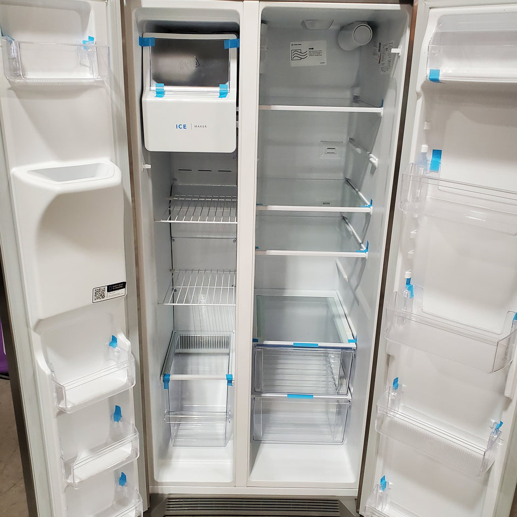 Pictures of Frigidaire 33" Wide 22.3 cu. ft. ENERGY STAR Side by Side Refrigerator Stainless Steel with Exterior Water and Ice Dispenser 22SD024 - FRSS2323AS - Open Box - Neu Appliance Outlet - Discount Appliance Outlet in Austin, Tx