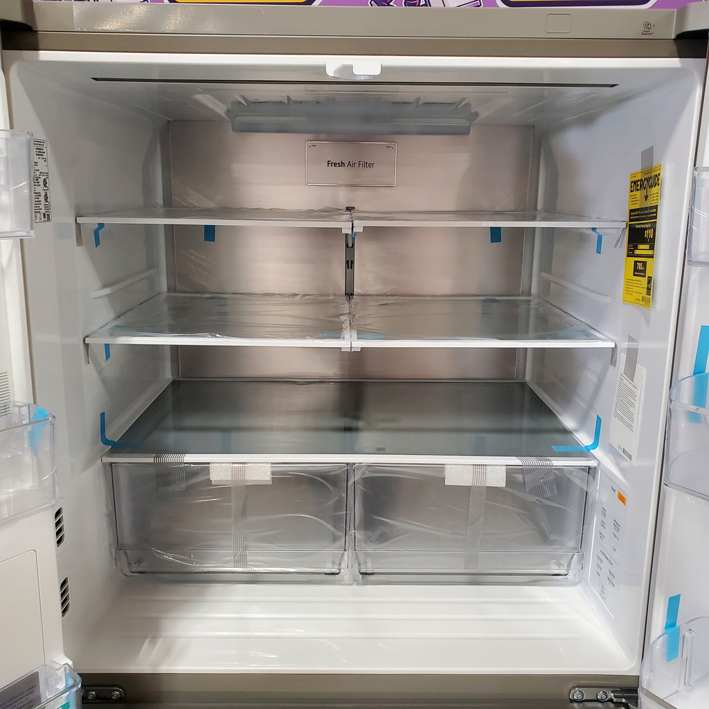 LG 29 cu. ft. Smart Standard-Depth MAX™ 4-Door French Door Refrigerator with Full-Convert Drawer™ in Print Proof Stainless Steel 3SD931 - LF29H8330S - Open Box