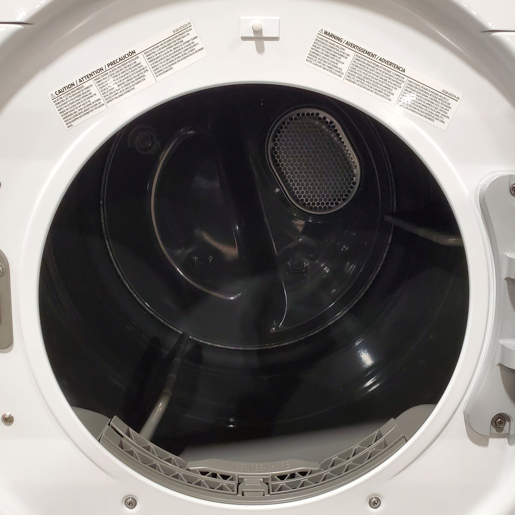 Pictures of Samsung 7.5 cu. ft. Smart Electric Dryer with Steam Sanitize+ in White 6SD39 - DVE45B6300W - Scratch & Dent (Minor) - Neu Appliance Outlet - Discount Appliance Outlet in Austin, Tx