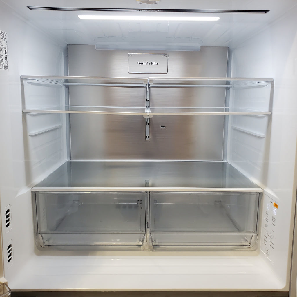 LG 29 cu. ft. Smart Standard-Depth MAX™ 4-Door French Door Refrigerator with Full-Convert Drawer™ in Print Proof Stainless Steel 22137389 - LF29H8330S - Scratch & Dent (Moderate)