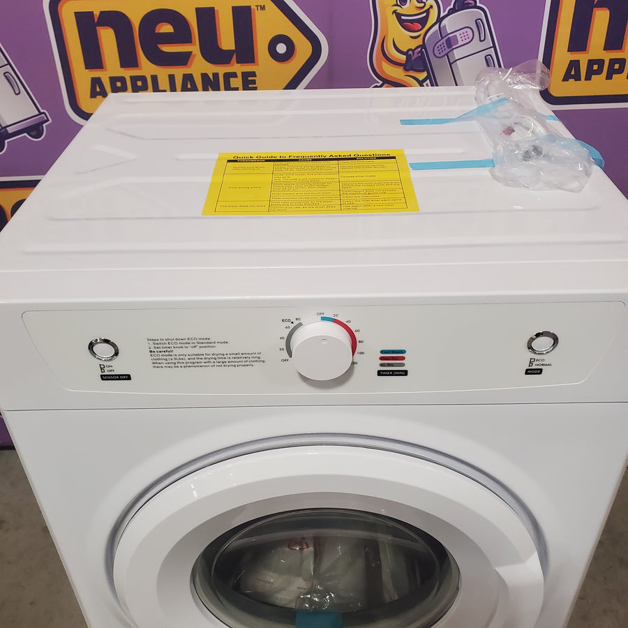 SIMZLIFE 3.5 cu. ft. vented Front Load Stackable Electric Compact Dryer in White with Multiple Drying Modes, Exhaust Hose CD-14 - Open Box