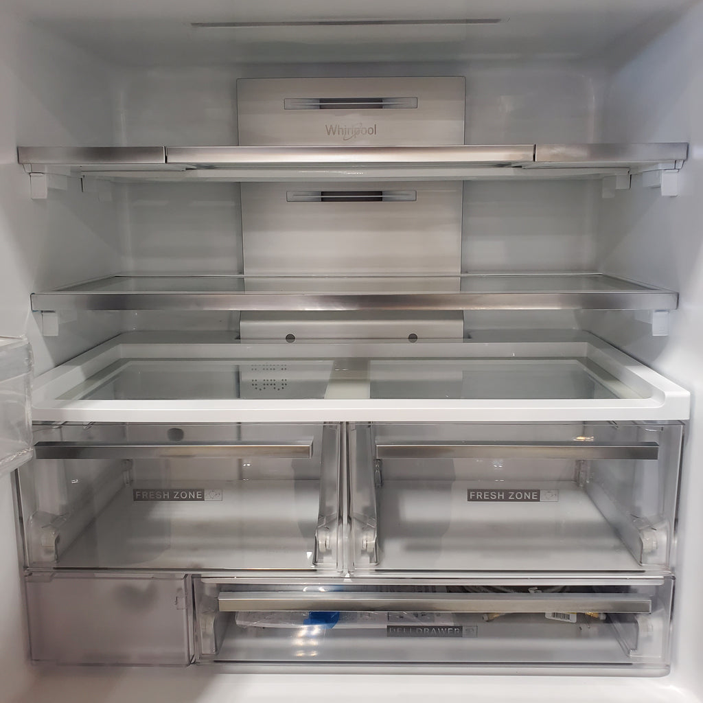 Pictures of Whirlpool Stainless Steel Counter Depth 4 Door French Door Refrigerator with Ice Maker in Door and Triple Evaporation System 30131SD2 - WRQC7836RZ - Open Box - Neu Appliance Outlet - Discount Appliance Outlet in Austin, Tx