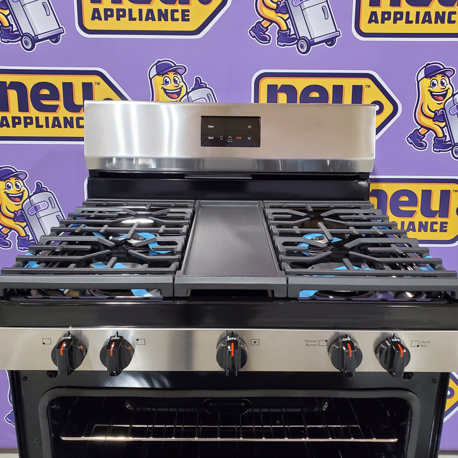 Frigidaire 5 Burner Gas Range with Even Baking Technology in Stainless Steel 20531SD461 - FCRG3052BS - Scratch & Dent (Minor)
