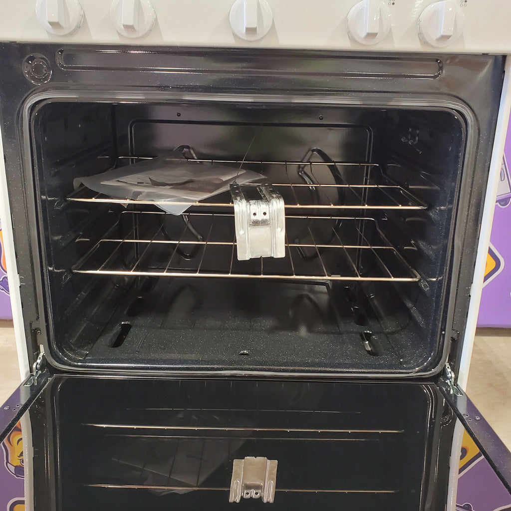 Pictures of Amana Gas 30" Range with Easy Clean Glass Door and Temp Assure Cooking System in White AGR4203MNW - Scratch and Dent (Minor) - Neu Appliance Outlet - Discount Appliance Outlet in Austin, Tx