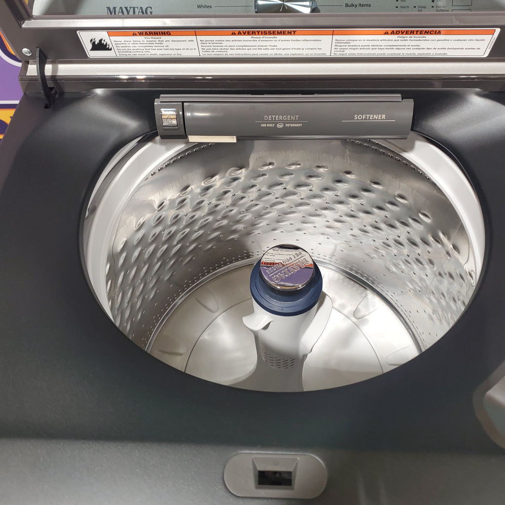 Pictures of Maytag Volcano Black Top Load 4.7 Cu. Ft. Pet Pro Washer with Built-In Faucet MVW6500MBK - Certified Refurbished - Neu Appliance Outlet - Discount Appliance Outlet in Austin, Tx
