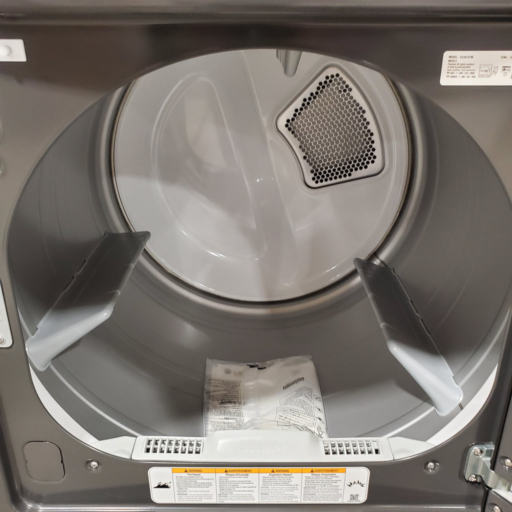 Pictures of Monochrome Grey LG 7.3 cu. ft. Gas Dryer with Dial-A Cycle Knob ENERGY STAR and FlowSense Duct Clogging Indicator 3SD365 - DLG6101M - Open Box - Neu Appliance Outlet - Discount Appliance Outlet in Austin, Tx