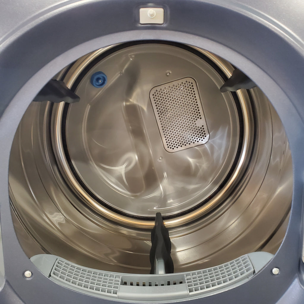 Pictures of GE Profile™ Sapphire Blue 5.3 cu. ft. Capacity Smart Front Load ENERGY STAR® Washer with UltraFresh™ Vent System+ with OdorBlock™ and GE Profile™ 7.8 cu. ft. Capacity Smart Front Load Electric Dryer with Steam and Sanitize Cycle - Open Box - Neu Appliance Outlet - Discount Appliance Outlet in Austin, Tx