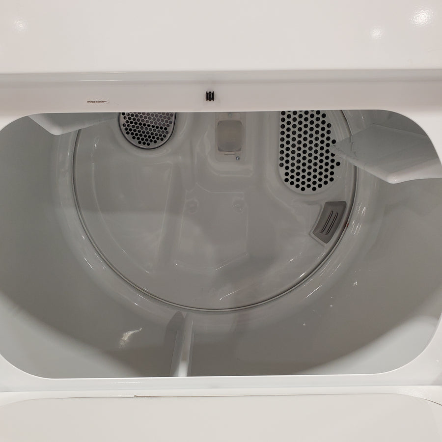 Whirlpool White Top Load 4.6 Cu. Ft. Washer with Built-In Faucet WTW5010LW - Scratch & Dent (Minor) and Whirlpool White Electric 7.0 Cu. Ft. Dryer with Moisture Sensing 16201 - WED5010LW - Scratch and Dent (Minor)