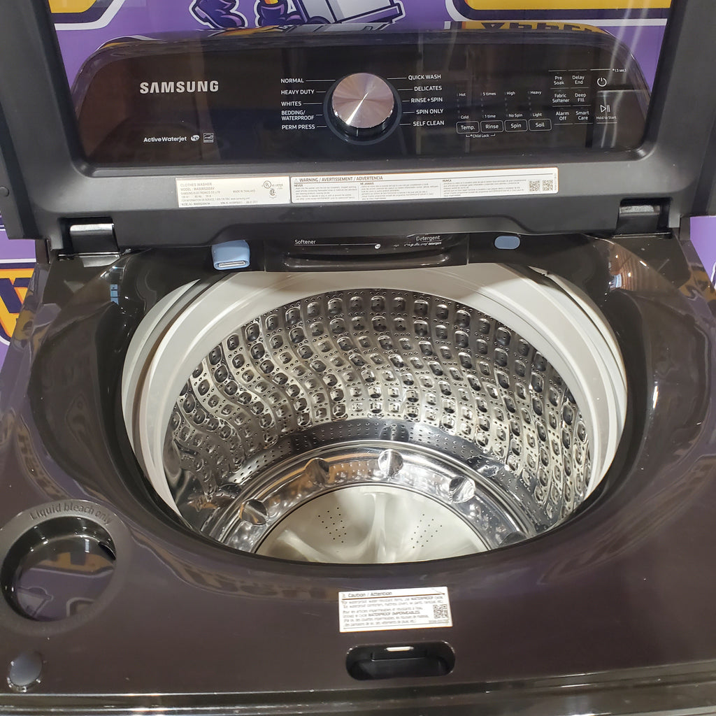 Pictures of Samsung 5.0 cu. ft. Capacity Top Load Washer with Active WaterJet in Brushed Black 1CR04009 - WA50R5200AV - Certified Refurbished - Neu Appliance Outlet - Discount Appliance Outlet in Austin, Tx