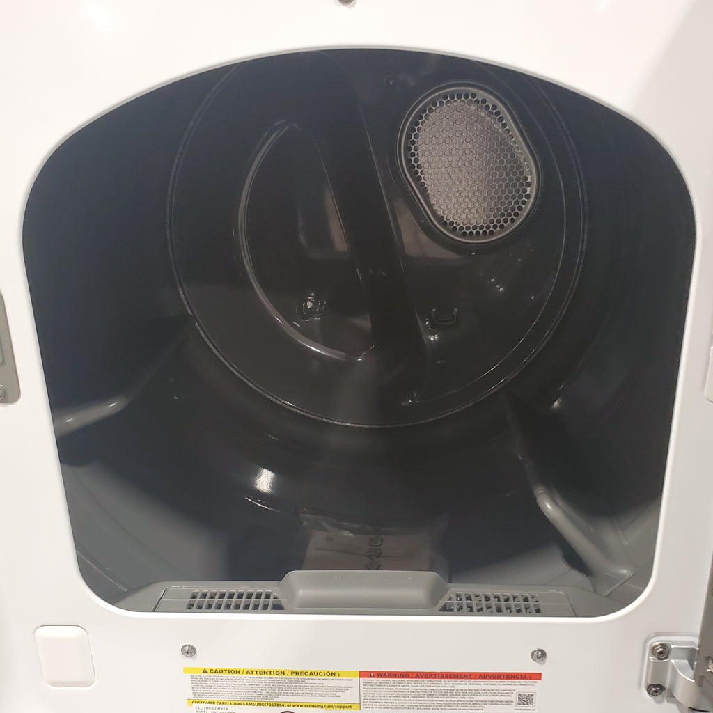 Pictures of Samsung White Electric 7.4 Cu. Ft. Dryer with Sensor Dry and Reversible Door DVE50R5200W - Scratch and Dent (Minor) - Neu Appliance Outlet - Discount Appliance Outlet in Austin, Tx
