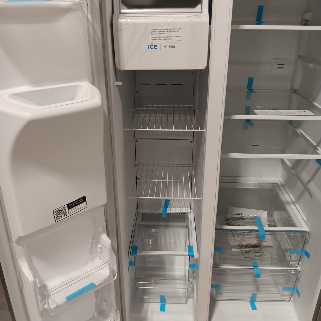 Pictures of Frigidaire 25.6 cu. ft. ENERGY STAR Side by Side Refrigerator with Exterior Water and Ice Dispenser in Stainless Steel FRSS2623AS - Scratch & Dent (Minor) - Neu Appliance Outlet - Discount Appliance Outlet in Austin, Tx
