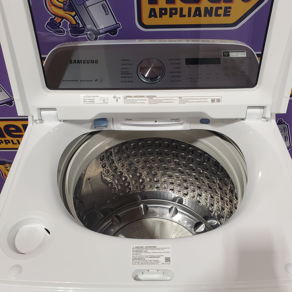 Pictures of Samsung Top Load 5.0 Cu. Ft. Washer with Super Speed in White 1CR04026 - WA50R5400AW - Certified Refurbished - Neu Appliance Outlet - Discount Appliance Outlet in Austin, Tx