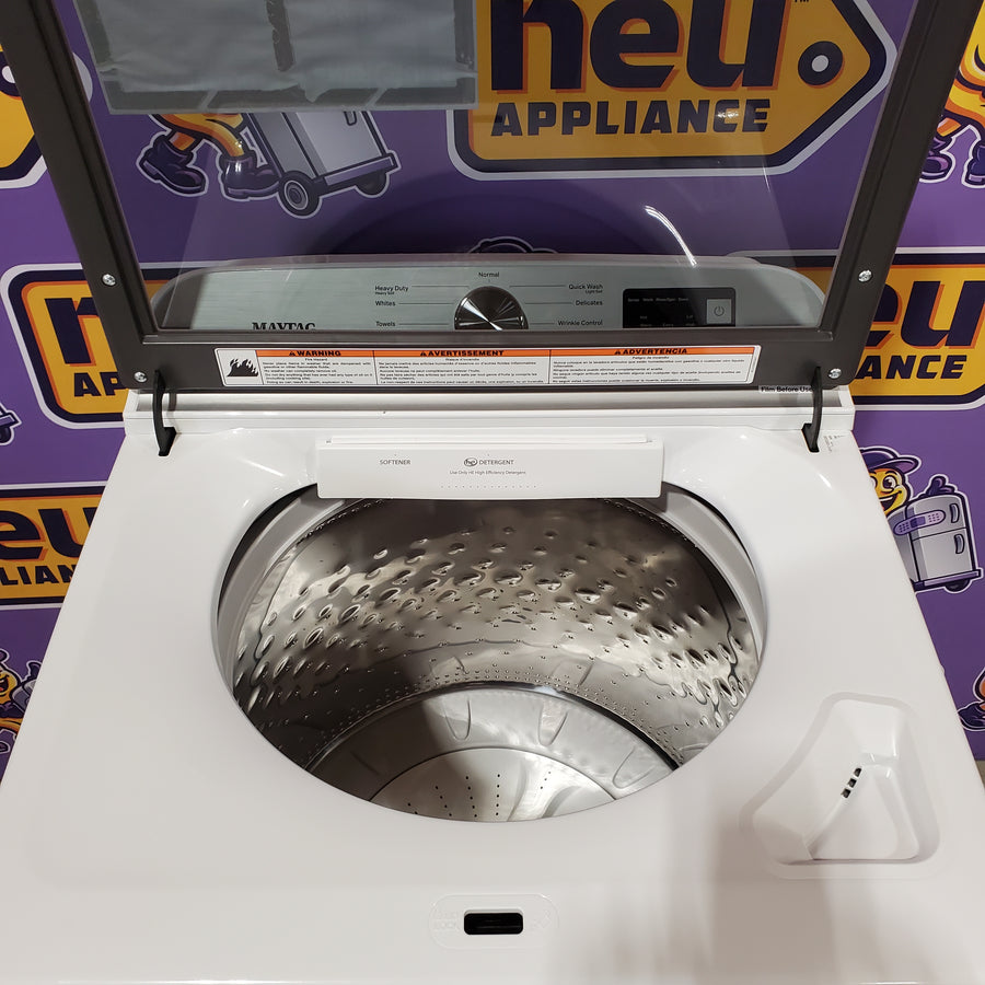 Maytag Top Load 4.8 cu ft Washer with Deep Fill and Slow-Close Glass Lid 30134SD177 - MVW6200KW - Scratch & Dent (Minor)