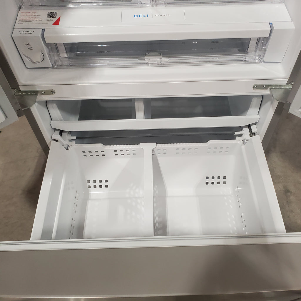 Frigidaire 27.8 cu. ft. 3 Door French Door Refrigerator with Exterior Water and Ice Dispenser 20131SD198 - FRFS2823AS - Scratch & Dent (Moderate)