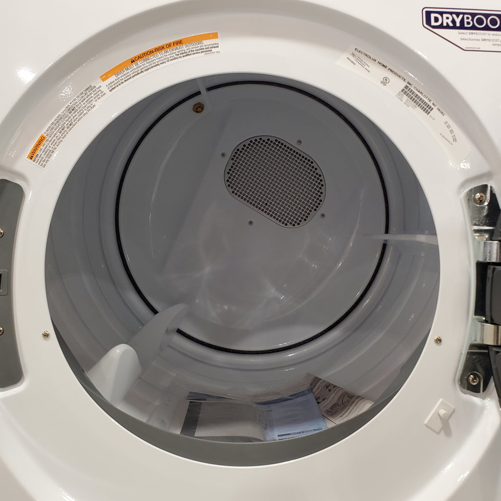 Pictures of Electrolux 8.0 Cu. Ft. Front Load Perfect Steam™ Electric Dryer with Balanced Dry™ and Instant Refresh ELFE7626BW - Scratch & Dent (Minor) - Neu Appliance Outlet - Discount Appliance Outlet in Austin, Tx