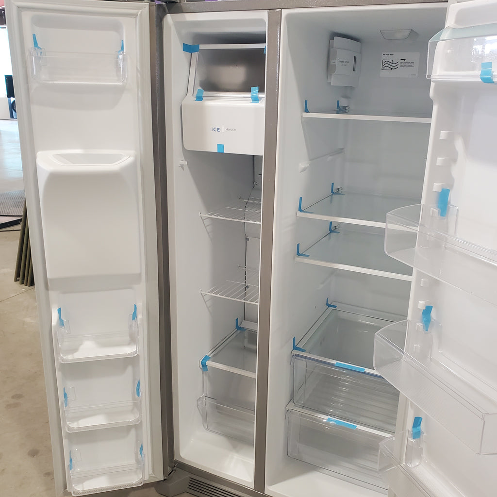 Pictures of Frigidaire Standard Depth 25.6 Cu. Ft. Side by Side 36" Refrigerator with a EvenTemp Cooling System FRSS26L3AF - Scratch and Dent (Minor) - Neu Appliance Outlet - Discount Appliance Outlet in Austin, Tx