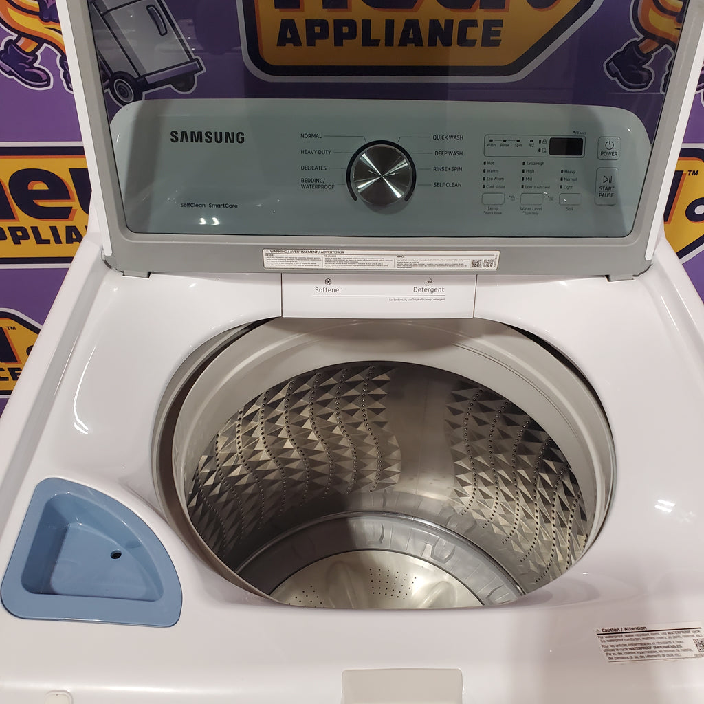 Pictures of Samsung 4.5 cu. ft. Top Load Washer with Vibration Reduction Technology+ in White 1CR04118 - WA45T3200AW - Certified Refurbished - Neu Appliance Outlet - Discount Appliance Outlet in Austin, Tx