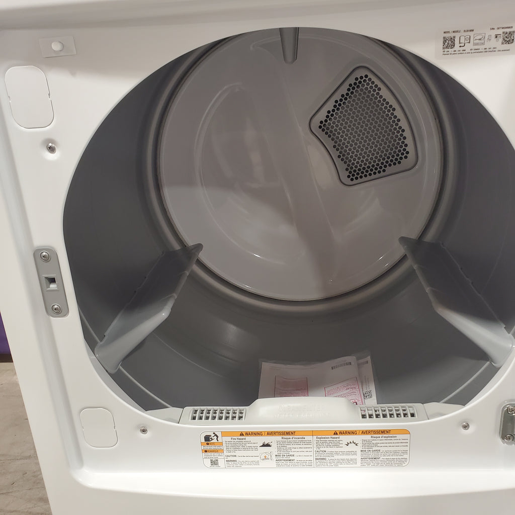 Pictures of LG 7.3 Cu. Ft. Electric Rear Control Ultra Large Capacity Dryer in White with Sensor Dry 3SD716 - DLE6100W - Open Box - Neu Appliance Outlet - Discount Appliance Outlet in Austin, Tx