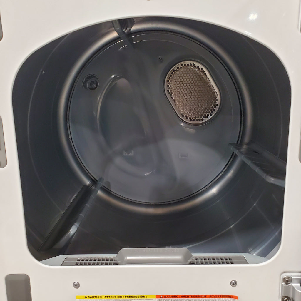 Pictures of Samsung Extra Large Steam Cycle Vented Electric Dryer Energy Star Certified in Ivory 1CR02123 - DVE55A7300E - Scratch & Dent (Moderate) - Neu Appliance Outlet - Discount Appliance Outlet in Austin, Tx