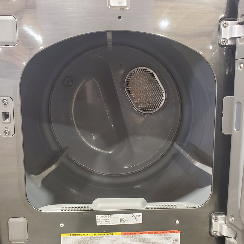 Pictures of Samsung Black Stainless Steel Electric 7.4 Cu. Ft. Dryer with Steam Sanitize DVE50R5400V - Certified Refurbished - Neu Appliance Outlet - Discount Appliance Outlet in Austin, Tx