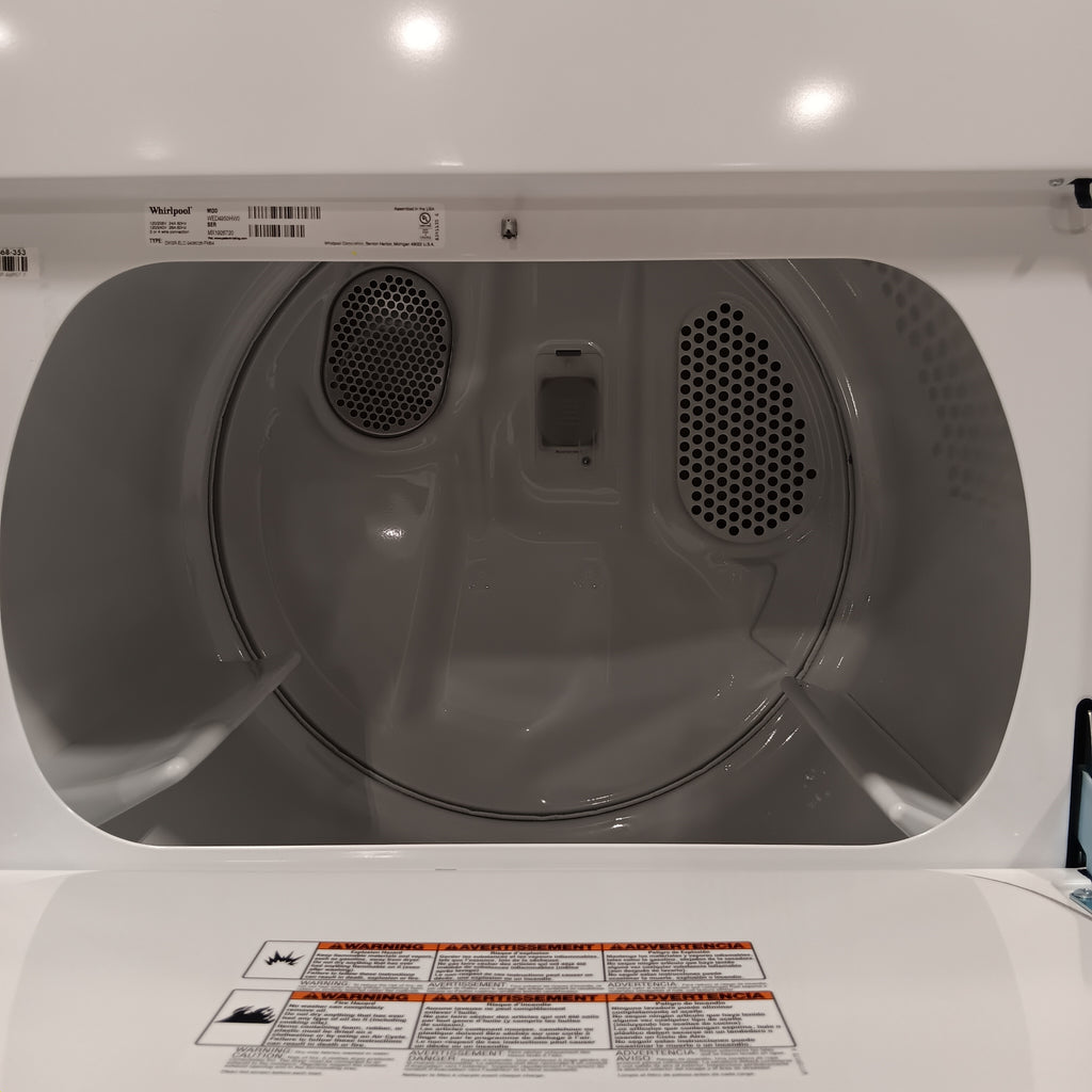 Pictures of Whirlpool 3.5 cu. ft. High Efficiency Top Load Washing Machine with Deep Water Wash WTW4816FW - Scratch & Dent (Minor) and Whirlpool White Electric 7.0 Cu. Ft. Dryer with Auto Dry 16217 - WED4950HW - Scratch & Dent (Moderate) - Neu Appliance Outlet - Discount Appliance Outlet in Austin, Tx