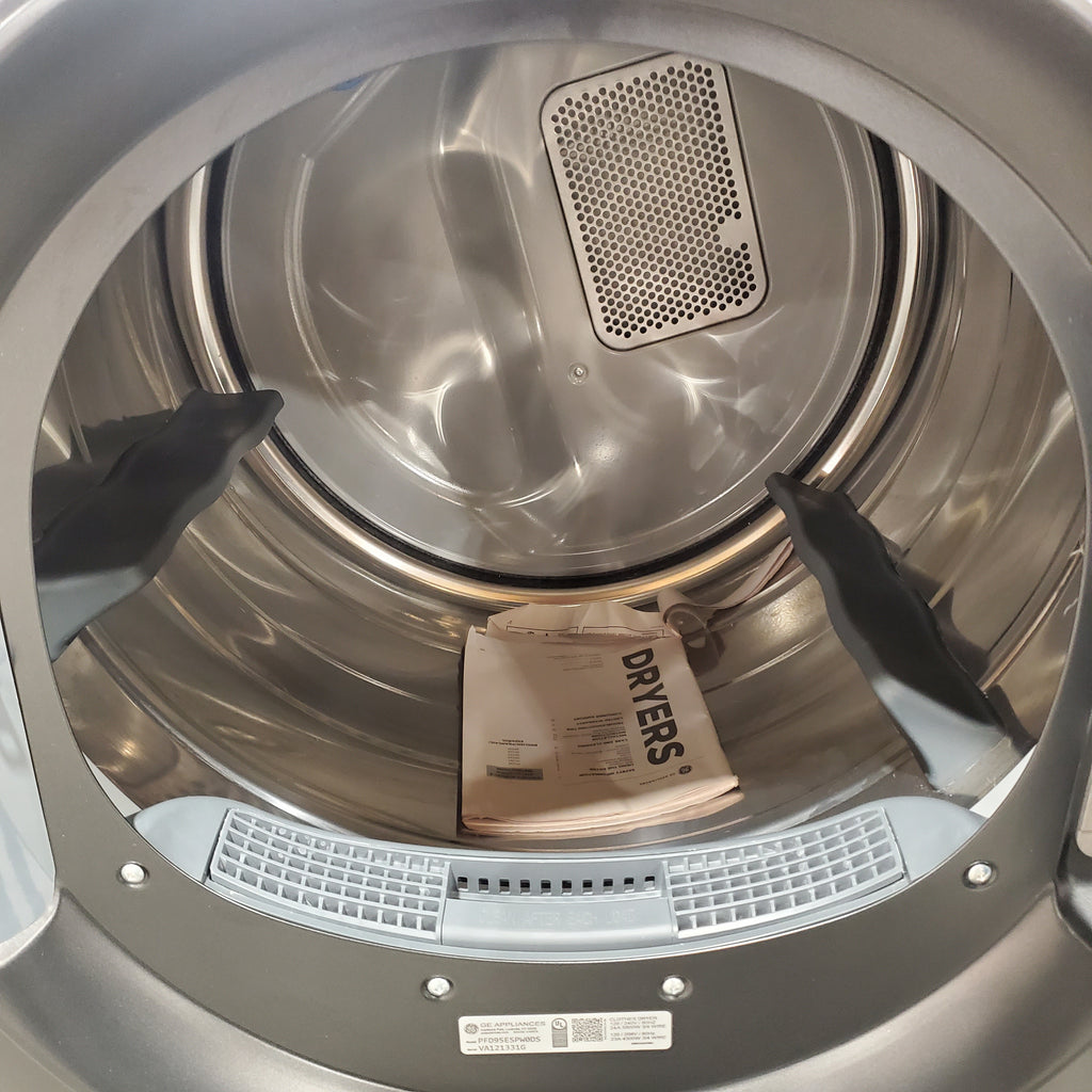 Pictures of GE Profile™ ENERGY STAR® 7.8 cu. ft. Capacity Smart Front Load Electric Dryer with Steam and Sanitize Cycle 6SD088 - PFD95ESPWDS - Scratch & Dent (Minor) - Neu Appliance Outlet - Discount Appliance Outlet in Austin, Tx