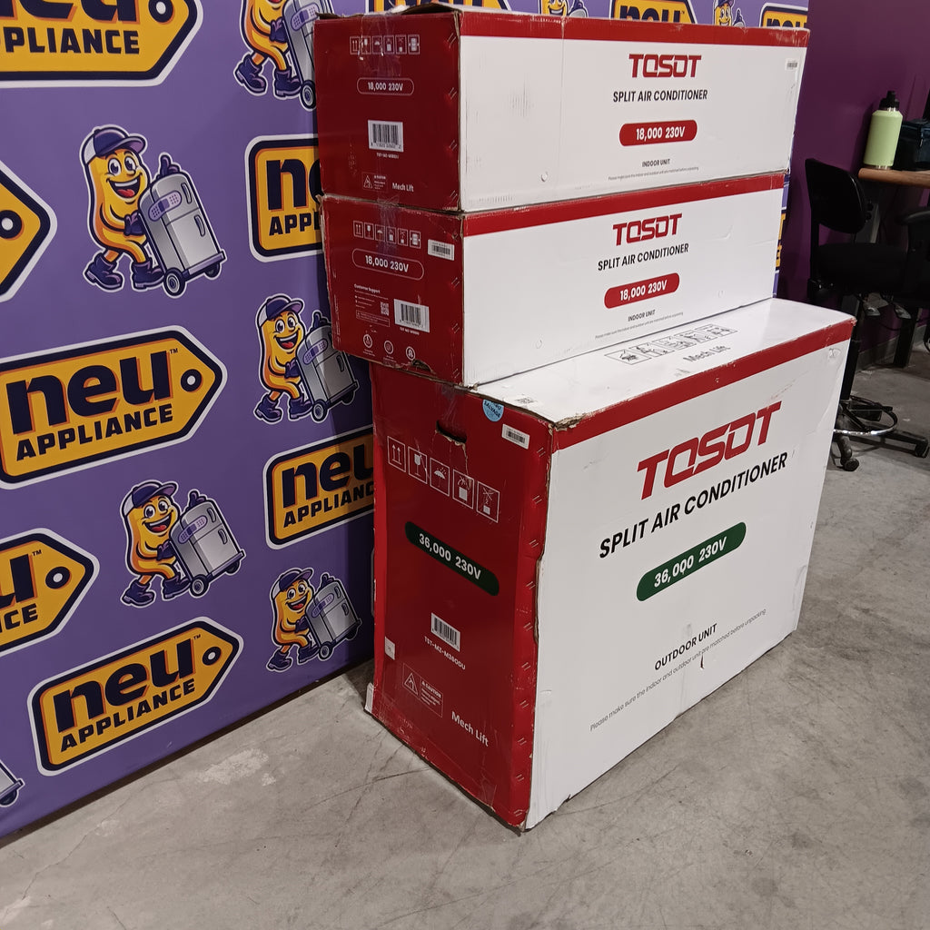 Tosot 36,000BTU Quad-Zone Mini Split AC with Heat Pump, 21SEER2, 230V, Wifi, Ductless Inverter Split System, 9K BTUx4, ‎3 Tons 25133SD426 - TST-MZ-M36 - New in Box