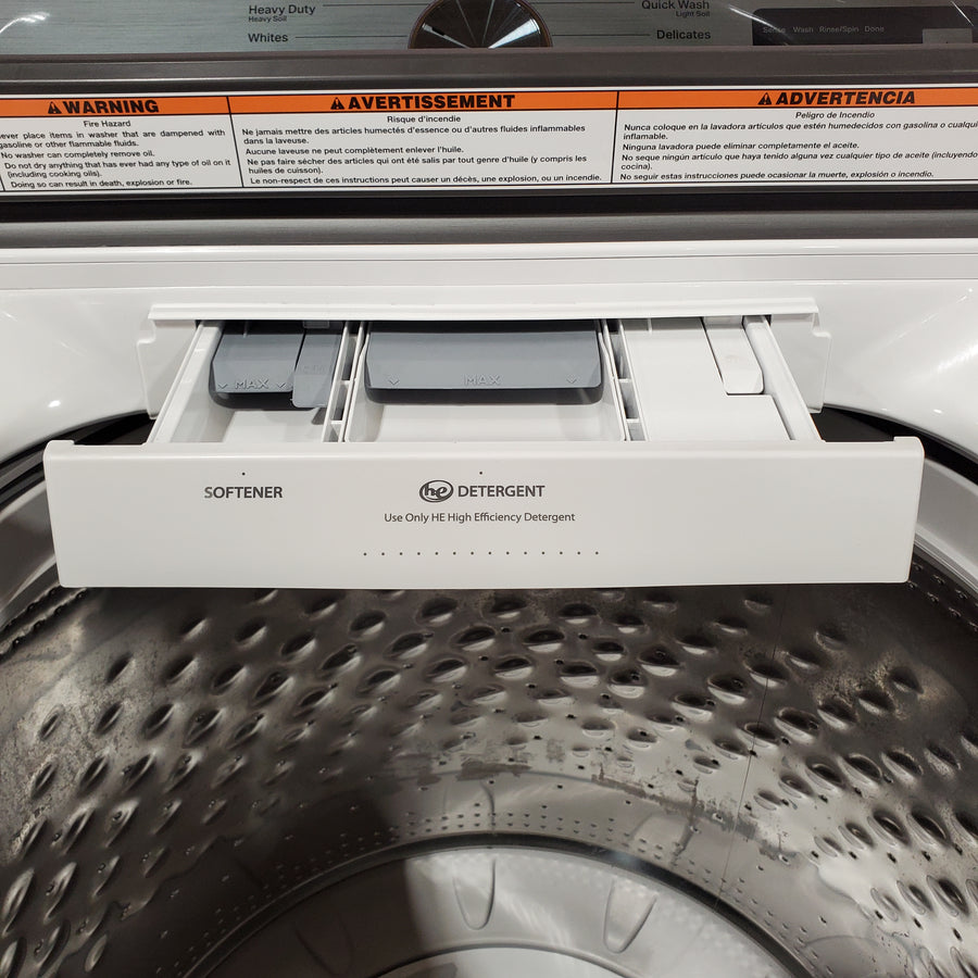 Maytag Top Load 4.8 cu ft Washer with Deep Fill and Slow-Close Glass Lid MVW6200KW - Scratch & Dent (Moderate) and Maytag 7.0 cu ft Electric Dryer with Moisture Sensing and Quick Dry Cycle 16176 - MED6200KW - Scratch & Dent (Moderate)