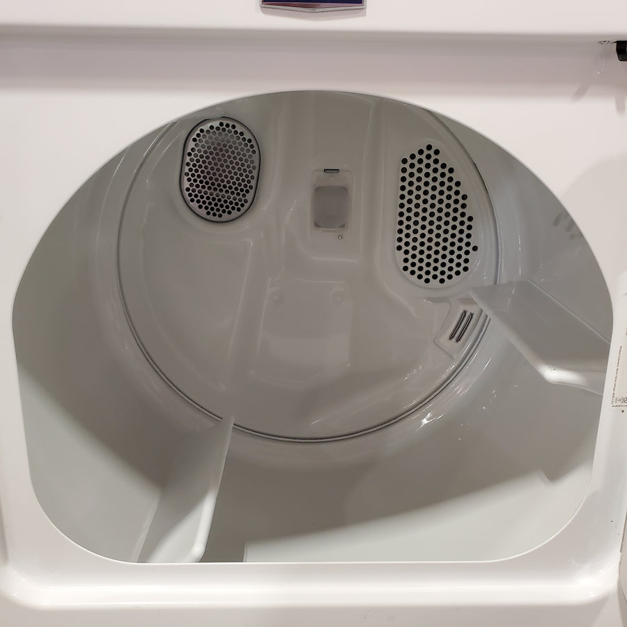 Maytag Top Load 4.8 cu ft Washer with Deep Fill and Slow-Close Glass Lid MVW6200KW - Scratch & Dent (Minor) and Maytag 7.0 cu ft Electric Dryer with Moisture Sensing and Quick Dry Cycle 16195 - MED6200KW - Scratch & Dent (Moderate)