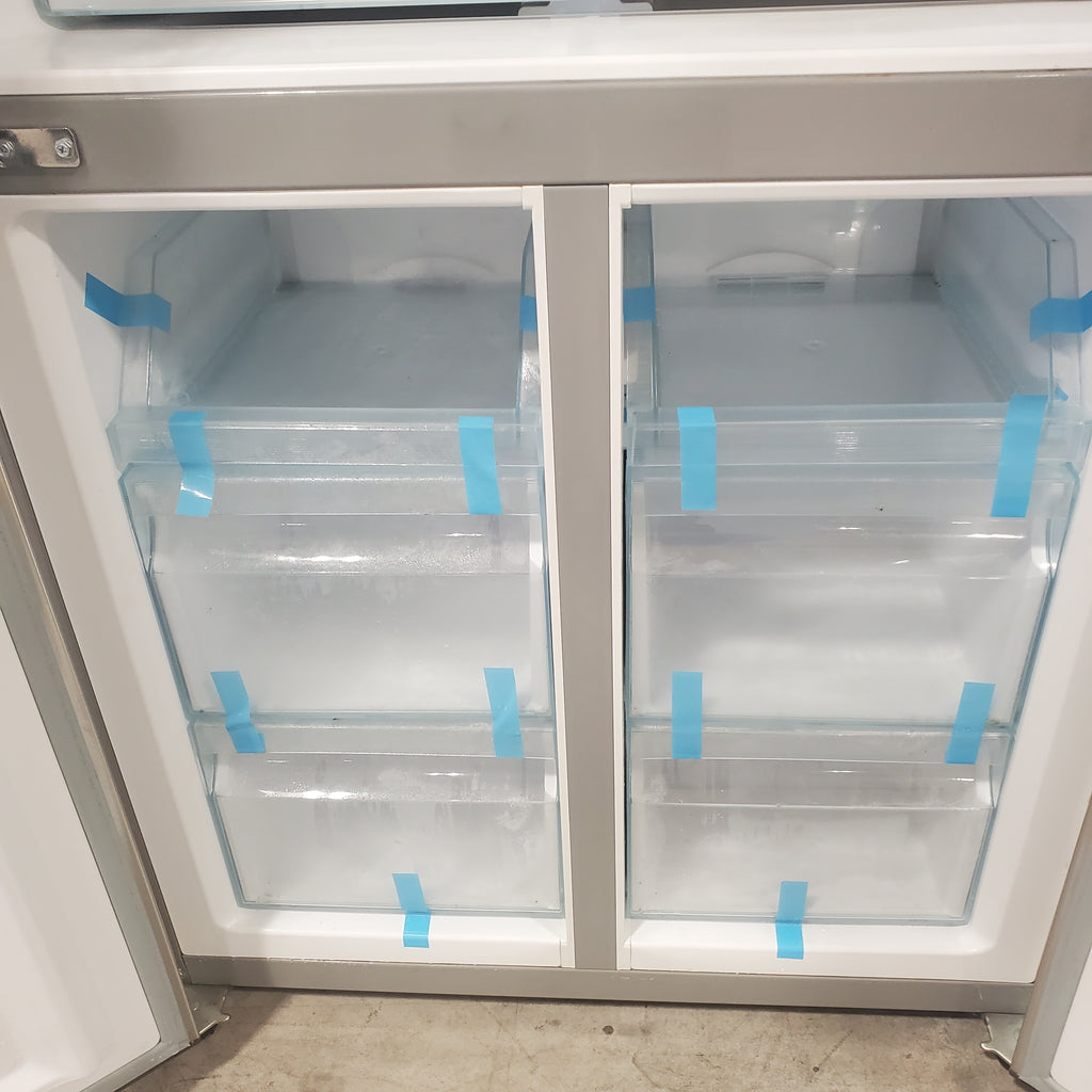 Pictures of 33" Wide Haier ENERGY STAR 16.4 Cu. Ft. Quad Door Counter Depth Refrigerator - Certified Refurbished - Neu Appliance Outlet - Discount Appliance Outlet in Austin, Tx