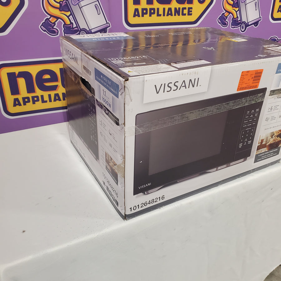 Vissani 1.1 cu. ft. 1000-Watt Countertop Microwave in Black EM0P042KVBCL - Open Box