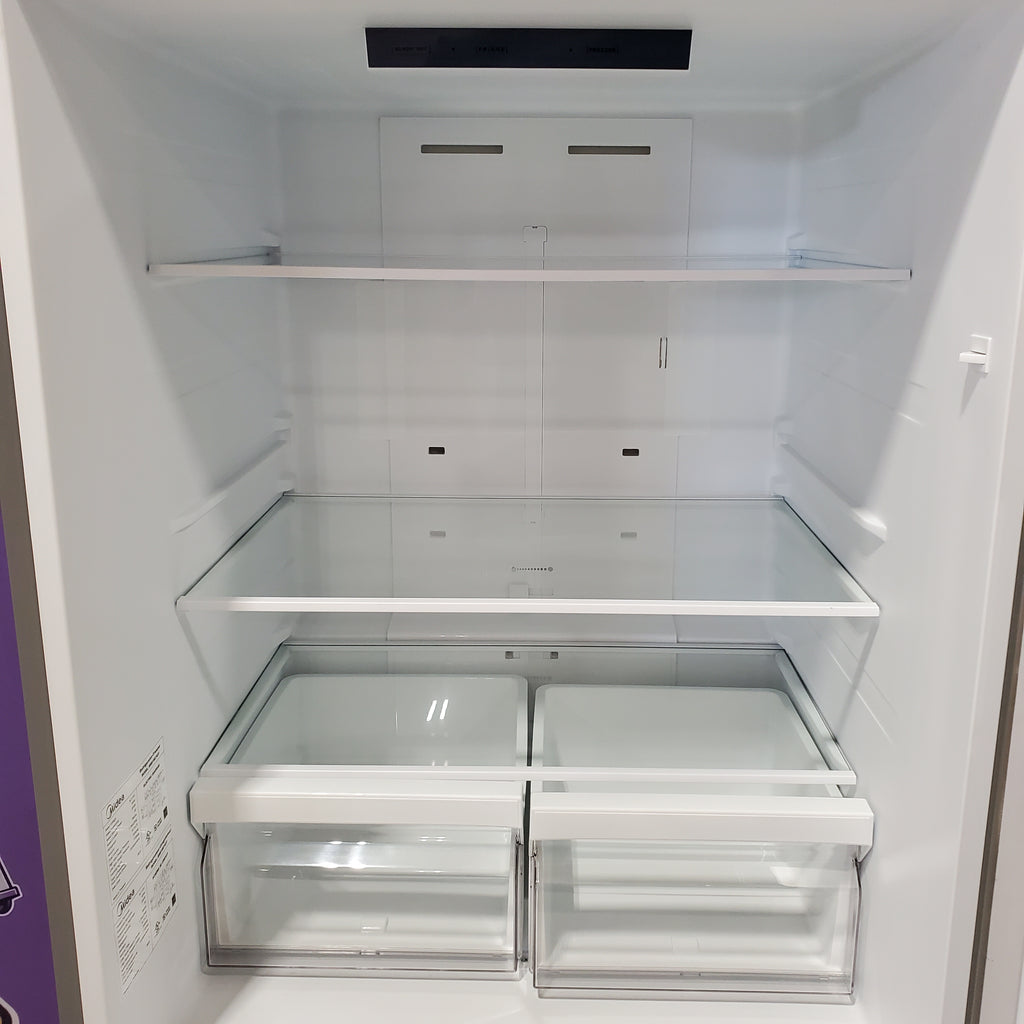 Pictures of Midea 18.7 cu. ft. Garage Ready Bottom-Freezer Refrigerator in Stainless Steel 30134SD208 - MRB19B7AST - Scratch & Dent (Major) - Neu Appliance Outlet - Discount Appliance Outlet in Austin, Tx