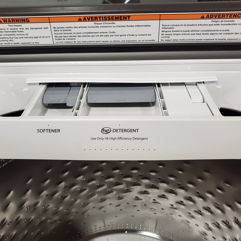 Pictures of Maytag Top Load 4.8 cu ft Washer with Deep Fill and Slow-Close Glass Lid MVW6200KW - Scratch & Dent (Minor) and Maytag 7.0 cu. ft Top Load Gas Dryer with Moisture Sensing 16172 - MGD6200KW - Scratch and Dent (Minor) - Neu Appliance Outlet - Discount Appliance Outlet in Austin, Tx