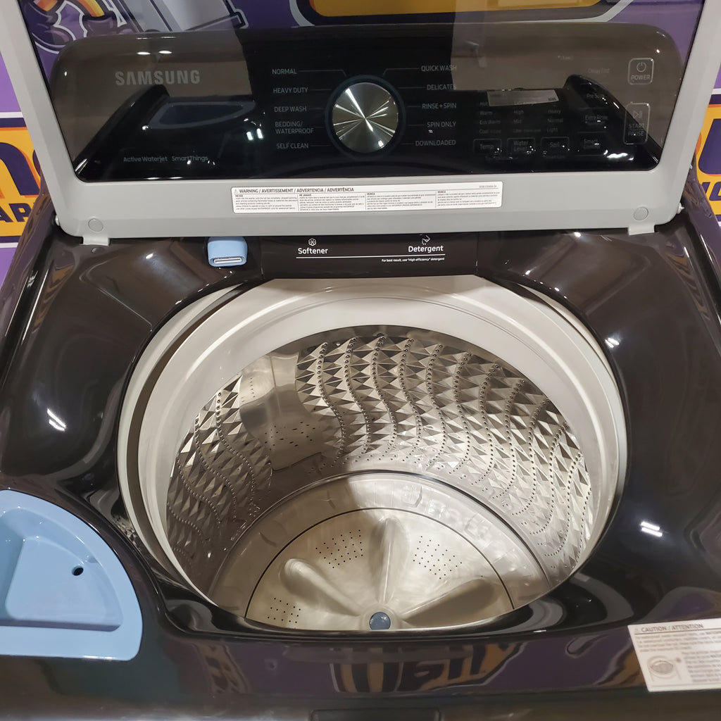 Pictures of Samsung 4.7 cu. ft. Large Capacity Smart Top Load Washer with Active WaterJet in Brushed Black WA47CG3500AVA4 - Scratch & Dent (Minor) - Neu Appliance Outlet - Discount Appliance Outlet in Austin, Tx