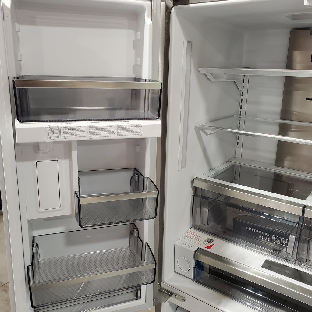 Frigidaire Professional Stainless Steel Counter Depth 3 Door French Door 23 Cu. Ft. Refrigerator with Adjustable Temperature Drawer and CrispSeal Plus Crispers 31132SD85 - PRFG2383AFC - Scratch and Dent (Minor)