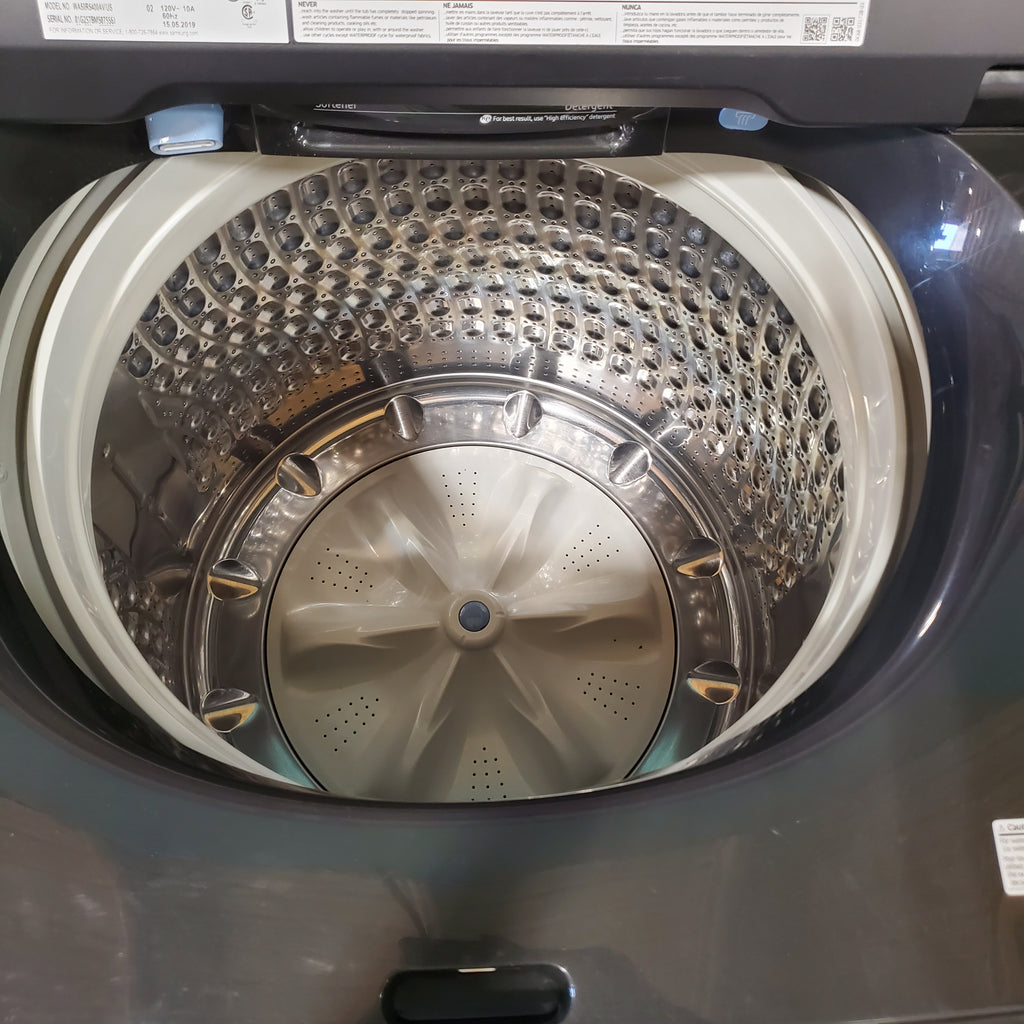 Pictures of Samsung 5.0 cu. ft. Energy Star Top Load Washer with Active Water Jet in Black Stainless Steel WA50R5400AV - Scratch & Dent (Minor) - Neu Appliance Outlet - Discount Appliance Outlet in Austin, Tx