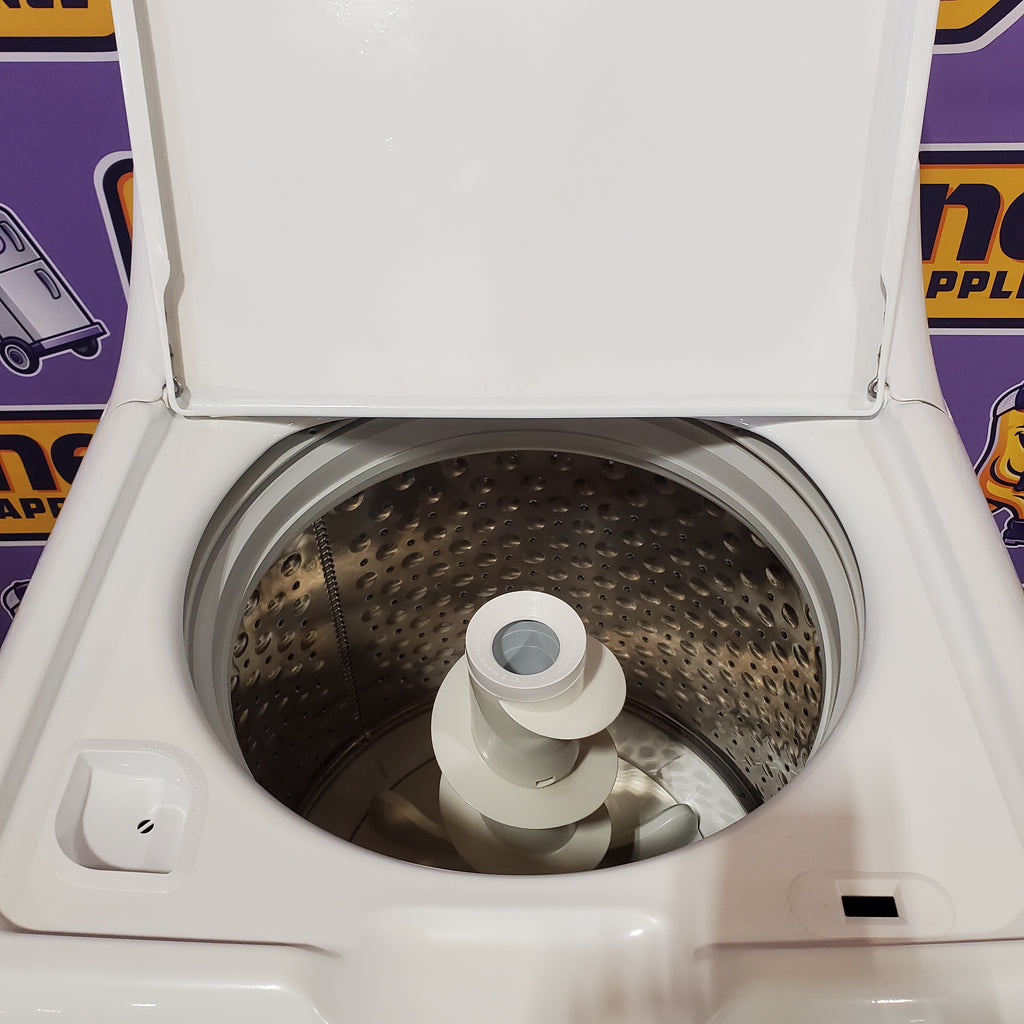 Pictures of GE White Top Load 4.2 Cu. Ft. Washer with Stainless Steel Basket and Dual Action Agitator 90055 - GTW460ASJWW - Scratch & Dent (Moderate) - Neu Appliance Outlet - Discount Appliance Outlet in Austin, Tx
