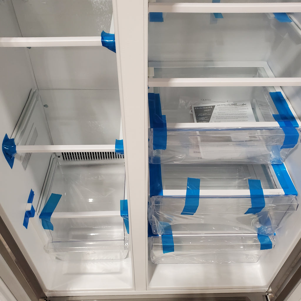 Frigidaire 22 Cu. Ft. Counter-Depth Side-by-Side Refrigerator in Stainless Steel 3SD968 - FRSC2333AS - Scratch & Dent (Moderate)