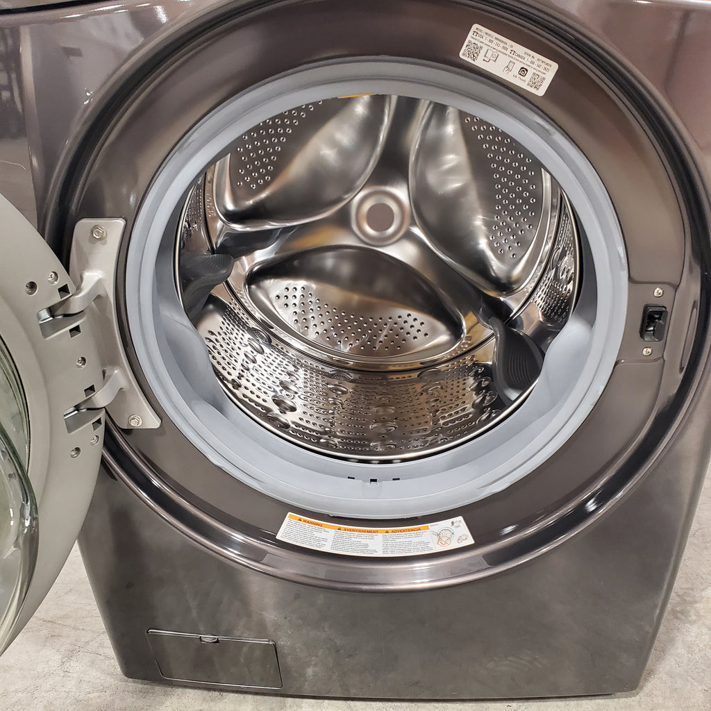 Pictures of LG Front Load 4.5 Cu. Ft. Washer with TurboWash 360 Technology WM4000HBA - New in Box and LG Smart Wi-Fi Enabled Front Load Electric 7.4 Cu. Ft. Dryer with TurboSteam 16149 - DLEX4000B - Scratch & Dent (Minor) - Neu Appliance Outlet - Discount Appliance Outlet in Austin, Tx