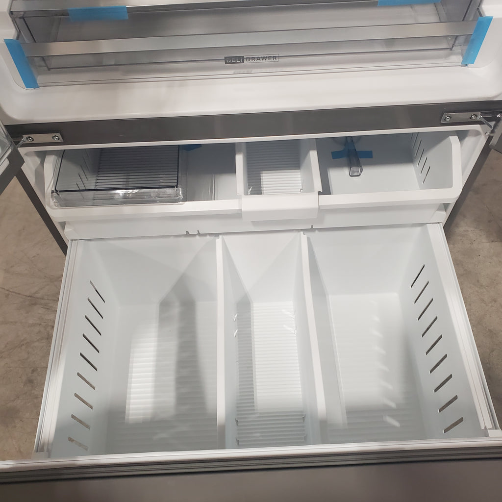 Pictures of Whirlpool French Door 31 Cu. Ft. Refrigerator with Total Coverage Cooling in Fingerprint Resistant Stainless Steel - 3SD474 - WRFF3136SZ - Scratch & Dent (Minor) - Neu Appliance Outlet - Discount Appliance Outlet in Austin, Tx