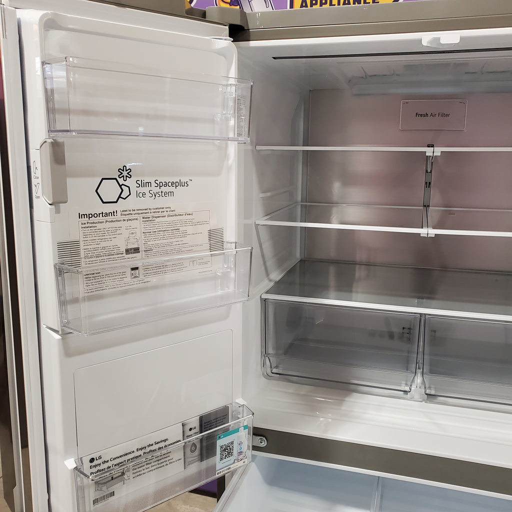 LG 29 cu. ft. Smart Standard-Depth MAX™ 4-Door French Door Refrigerator with Full-Convert Drawer™ in Print Proof Stainless Steel 22131SD89 - LF29H8330S - Scratch & Dent (Minor)