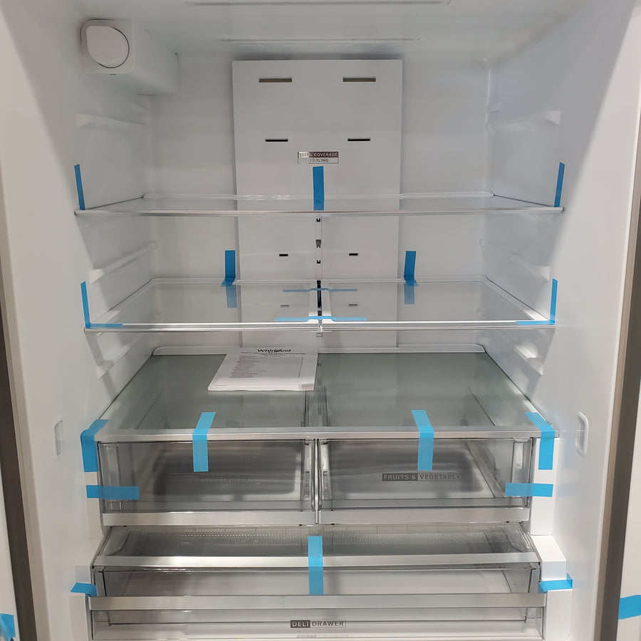 Whirlpool French Door 31 Cu. Ft. Refrigerator with Total Coverage Cooling in Fingerprint Resistant Stainless Steel 22134SD225 - WRFF3136SZ - Scratch & Dent (Minor)