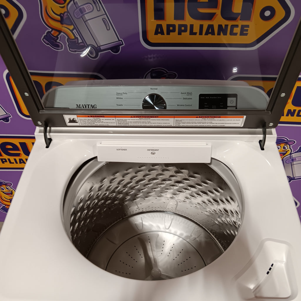 Pictures of Maytag Top Load 4.8 cu ft Washer with Deep Fill and Slow-Close Glass Lid 30131SD40 - MVW6200KW - Open Box - Neu Appliance Outlet - Discount Appliance Outlet in Austin, Tx
