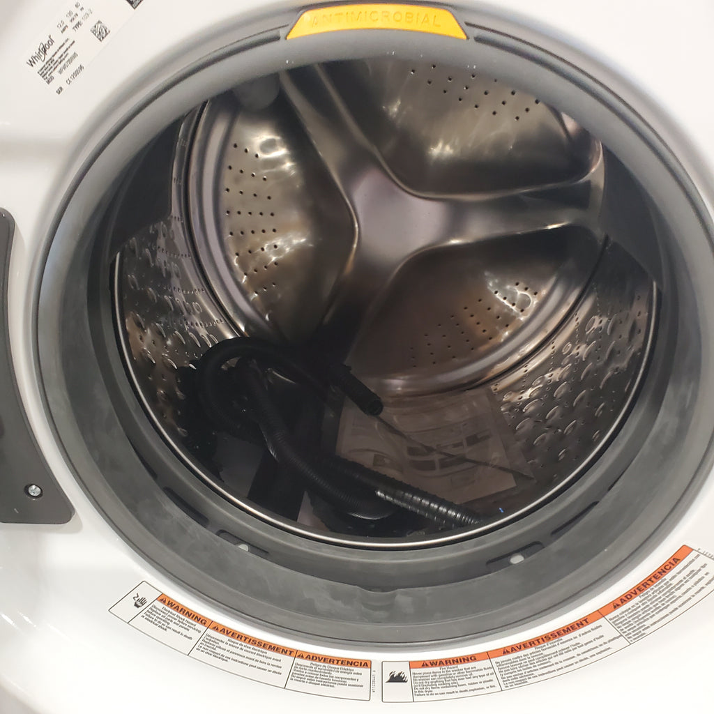 Pictures of Whirlpool 4.5 cu. ft. Smart Front Load ENERGY STAR® Washer with FreshFlow™ Vent System WFW5720RW - New in Box and Whirlpool 7.4 cu. ft. Smart Front Load ENERGY STAR® Electric Dryer with Wrinkle Shield™ Option WED5720RW - Open Box - Neu Appliance Outlet - Discount Appliance Outlet in Austin, Tx