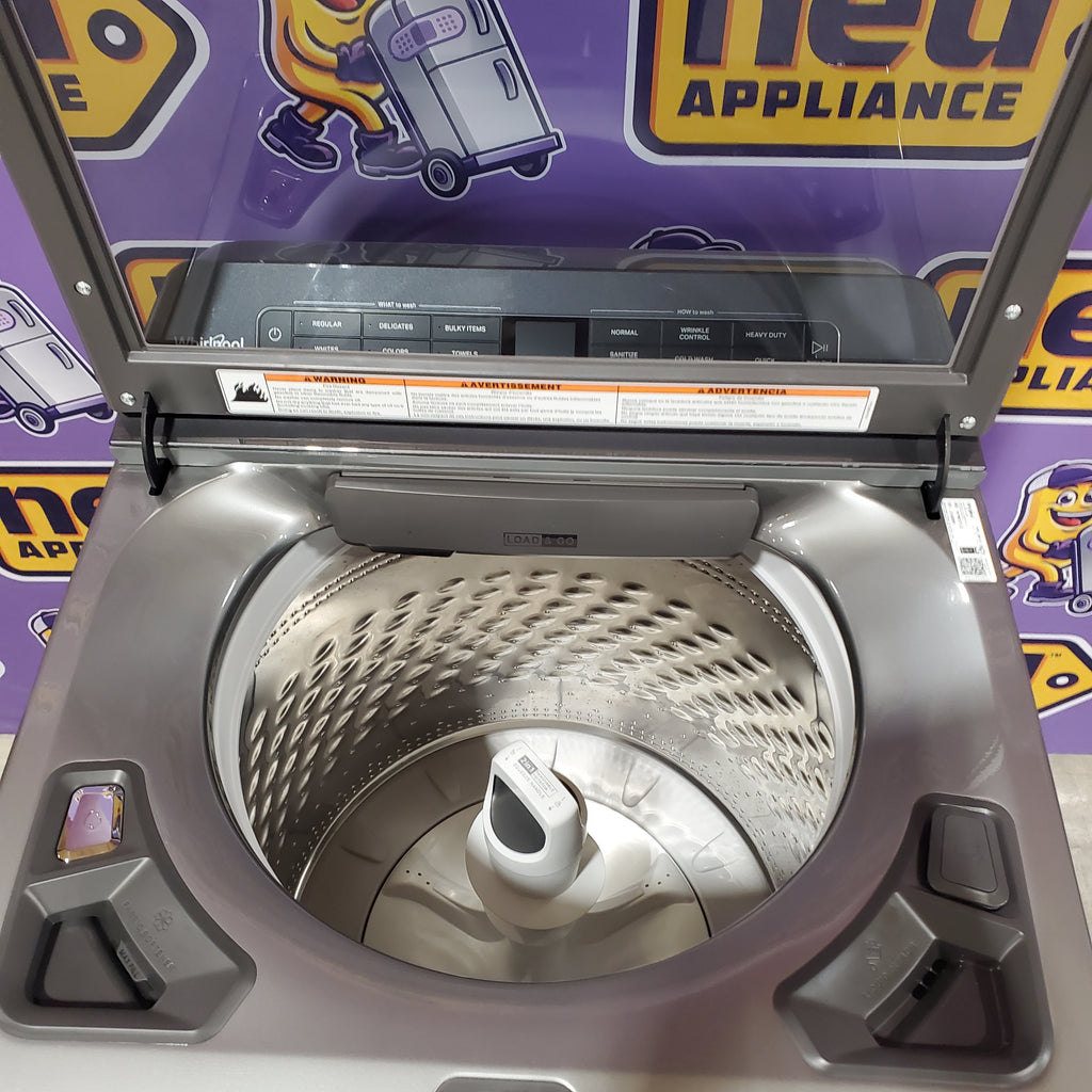 Pictures of Whirlpool Chrome Shadow 5.2 - 5.3 cu. ft. ENERGY STAR Top Load Washer with 2 in 1 Removable Agitator and Load & Go™ Dispenser 6SD116 - WTW8127LC - Scratch & Dent (Minor) - Neu Appliance Outlet - Discount Appliance Outlet in Austin, Tx
